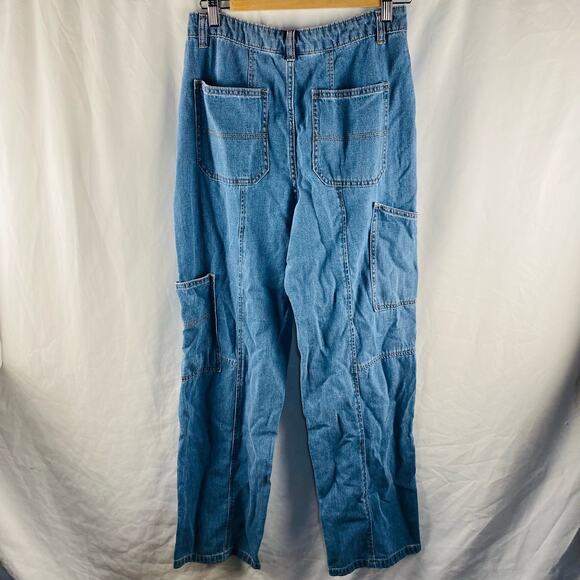 Future Collective Collab Reese Blutstein High Rise Cargo Jeans Size 4 NWT - Picture 10 of 11